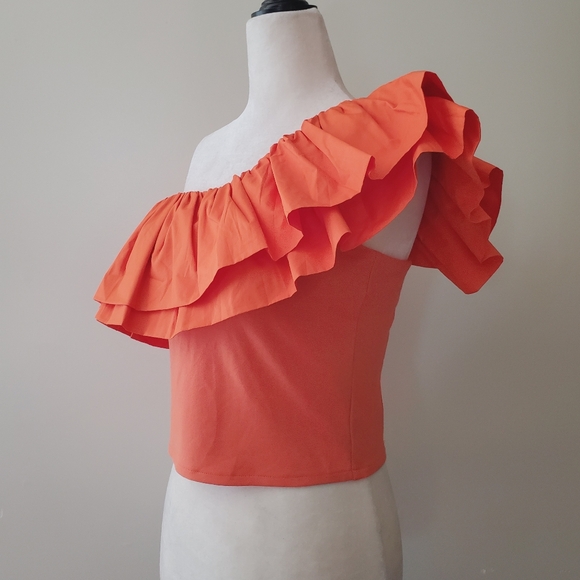 Anthropologie Sunday In Brooklyn Ruffled One Shoulder Top - Picture 13 of 16